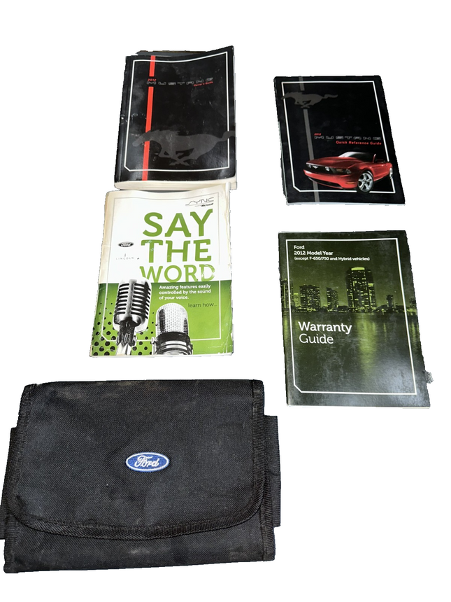 10-14 Ford Mustang Owner’s Manual With Book Guide OEM - From 2012 Mustang