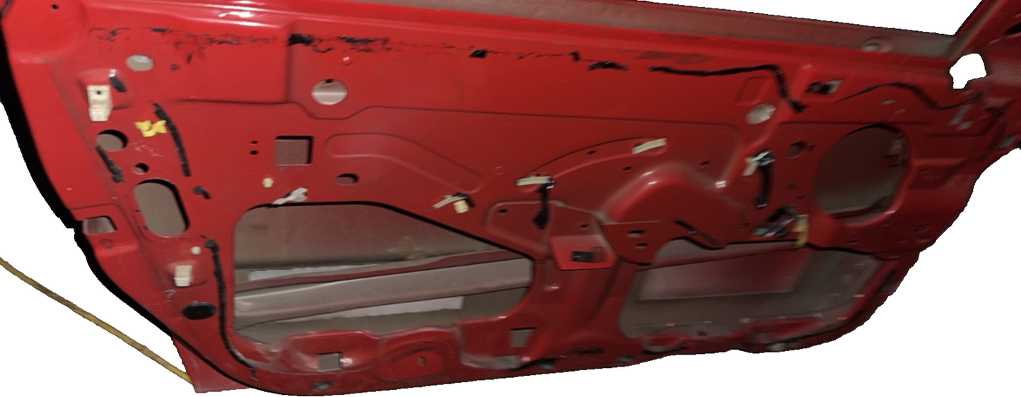 05-09 Ford Mustang Coupe Door Shell Bright Red W/ Stripe OEM LH Driver