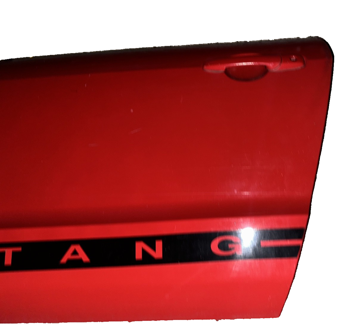 05-09 Ford Mustang Coupe Door Shell Bright Red W/ Stripe OEM LH Driver