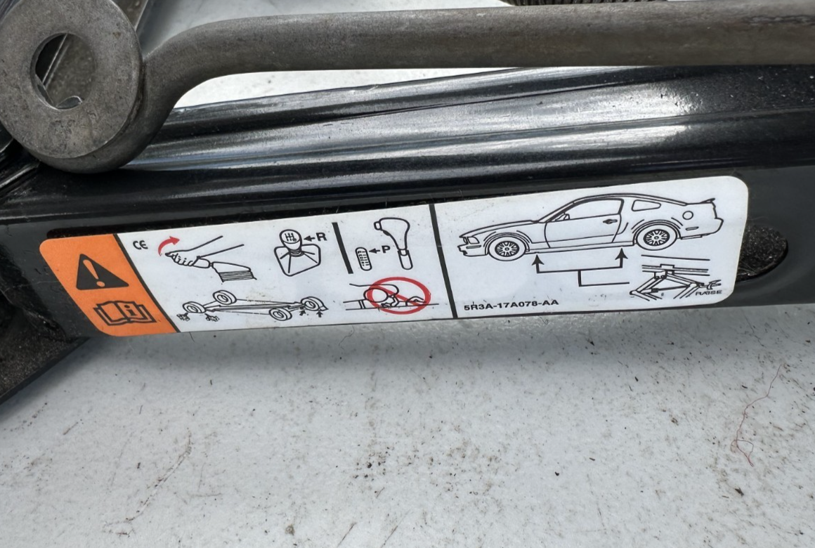 05-14 Ford Mustang Rear Jack For Spare Tire W/ Lug Wrench OEM