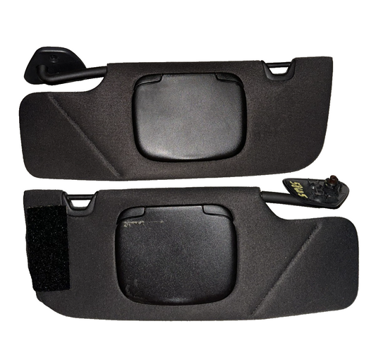 05-09 Ford Mustang Coupe Sun Visor Set Driver Passenger RH LH Black Pair OEM