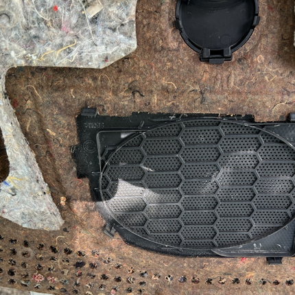 05-09 Ford Mustang Upper Trunk Rear Deck Carpet Black Speaker Trim Panel OEM