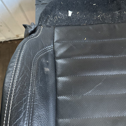 10-14 Mustang V6/GT Passenger Lower Seat Skin Cover Black Leather RH Used