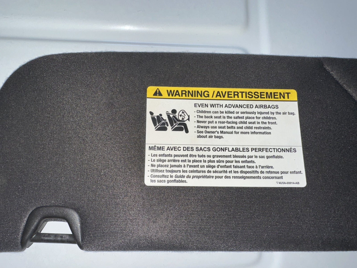 05-09 Ford Mustang Coupe Sun Visor RH LH Driver Passenger Side OEM Black Cloth