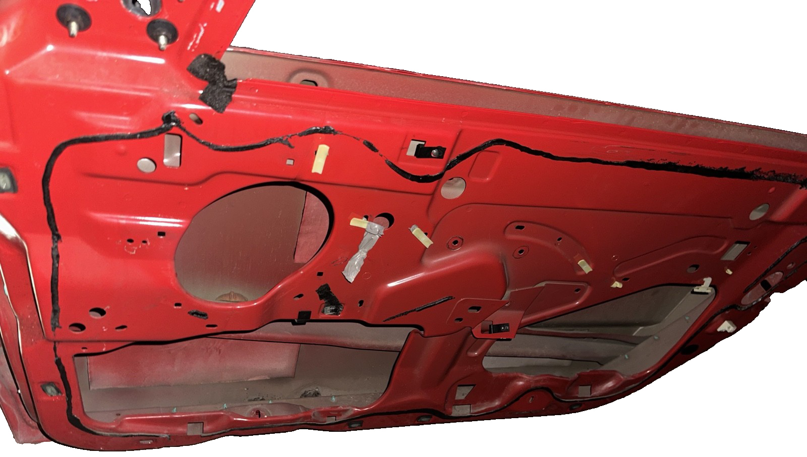 05-09 Ford Mustang Coupe Door Shell Bright Red W/ Stripe OEM RH Passenger