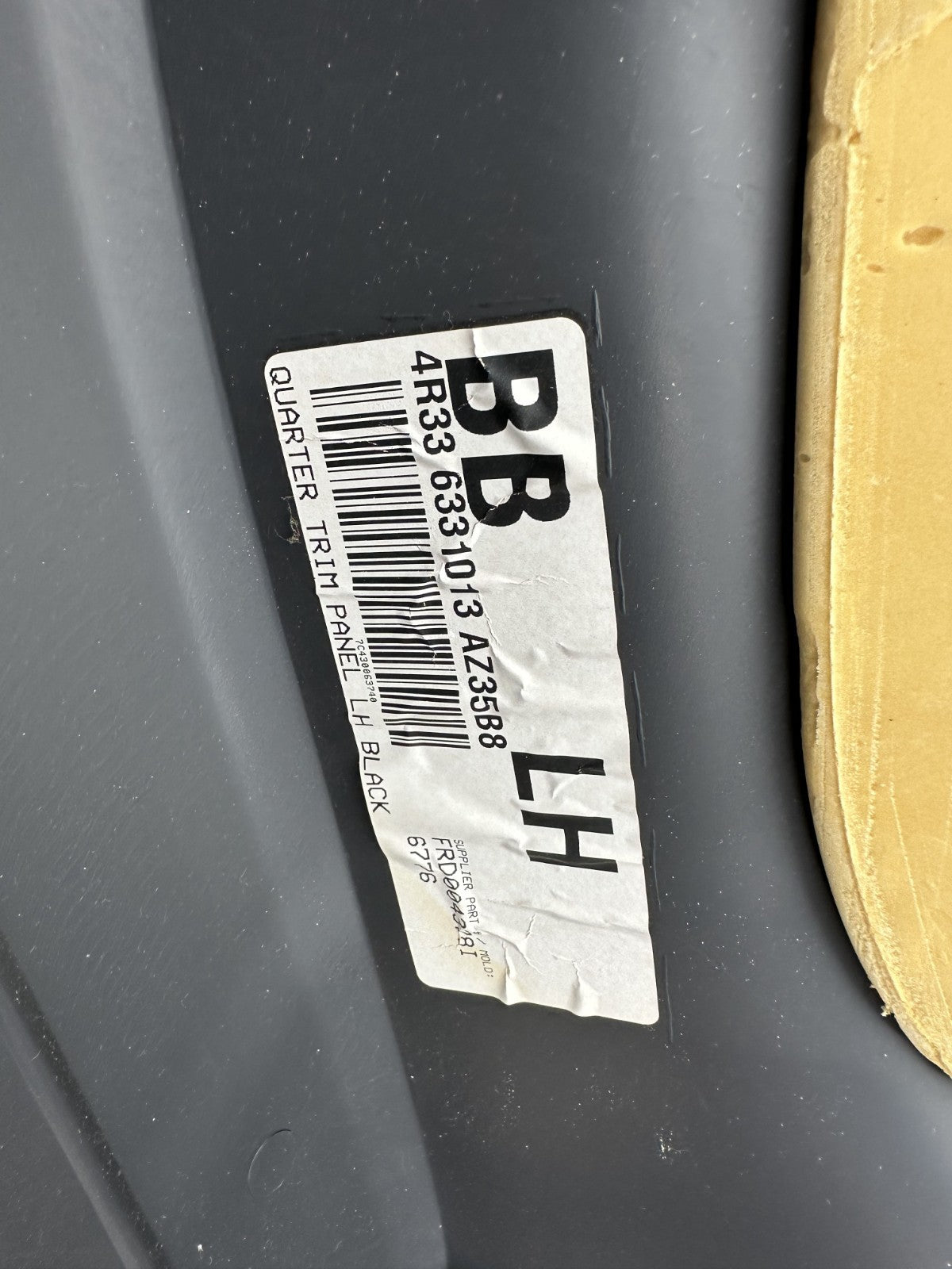 05-09 Ford Mustang Rear Quarter Trim OEM Charcoal Black LH Driver