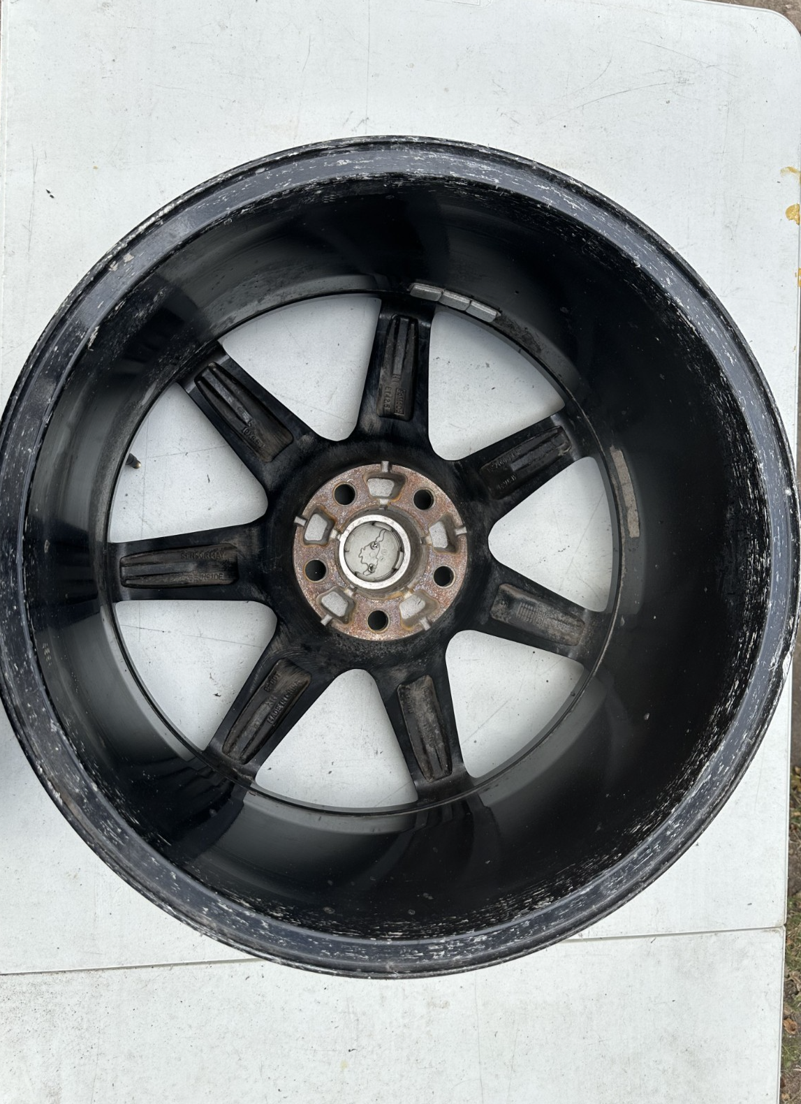 18-21 Ford Mustang Wheel Rim 19x8-1/2 Aluminum 7 Spoke Gloss Black OEM