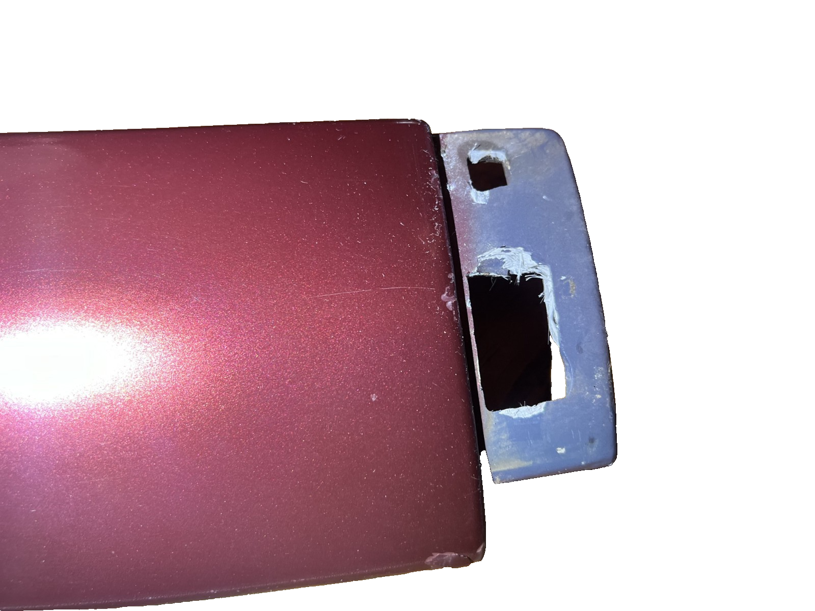 99-04 Ford Mustang Coupe Quarter Window Sail Panels Dark Red LH RH Pair OEM