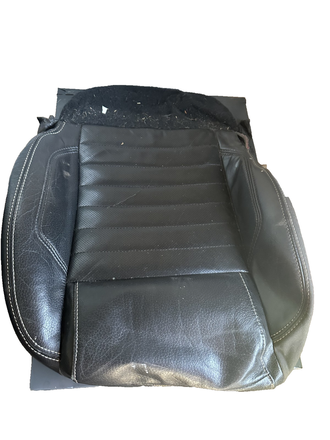 10-14 Mustang V6/GT Passenger Lower Seat Skin Cover Black Leather RH Used