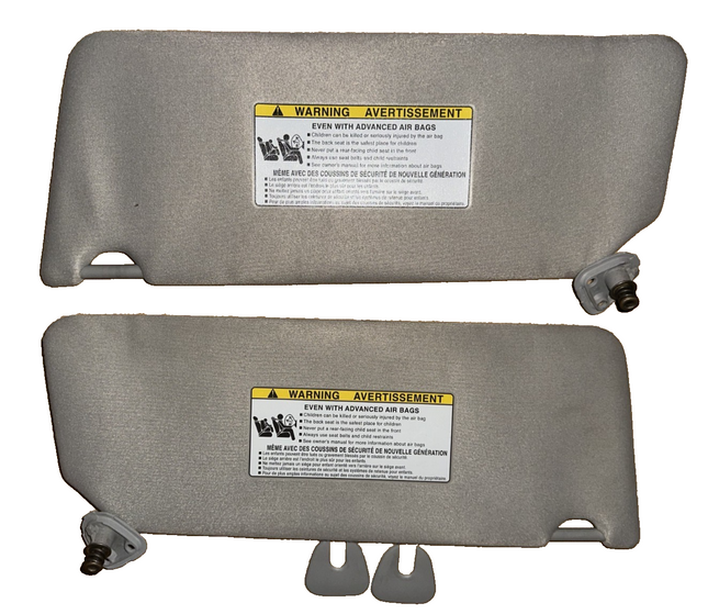 02-06 Toyota Camry Sun Visors Shades Covers Factory Gray OEM