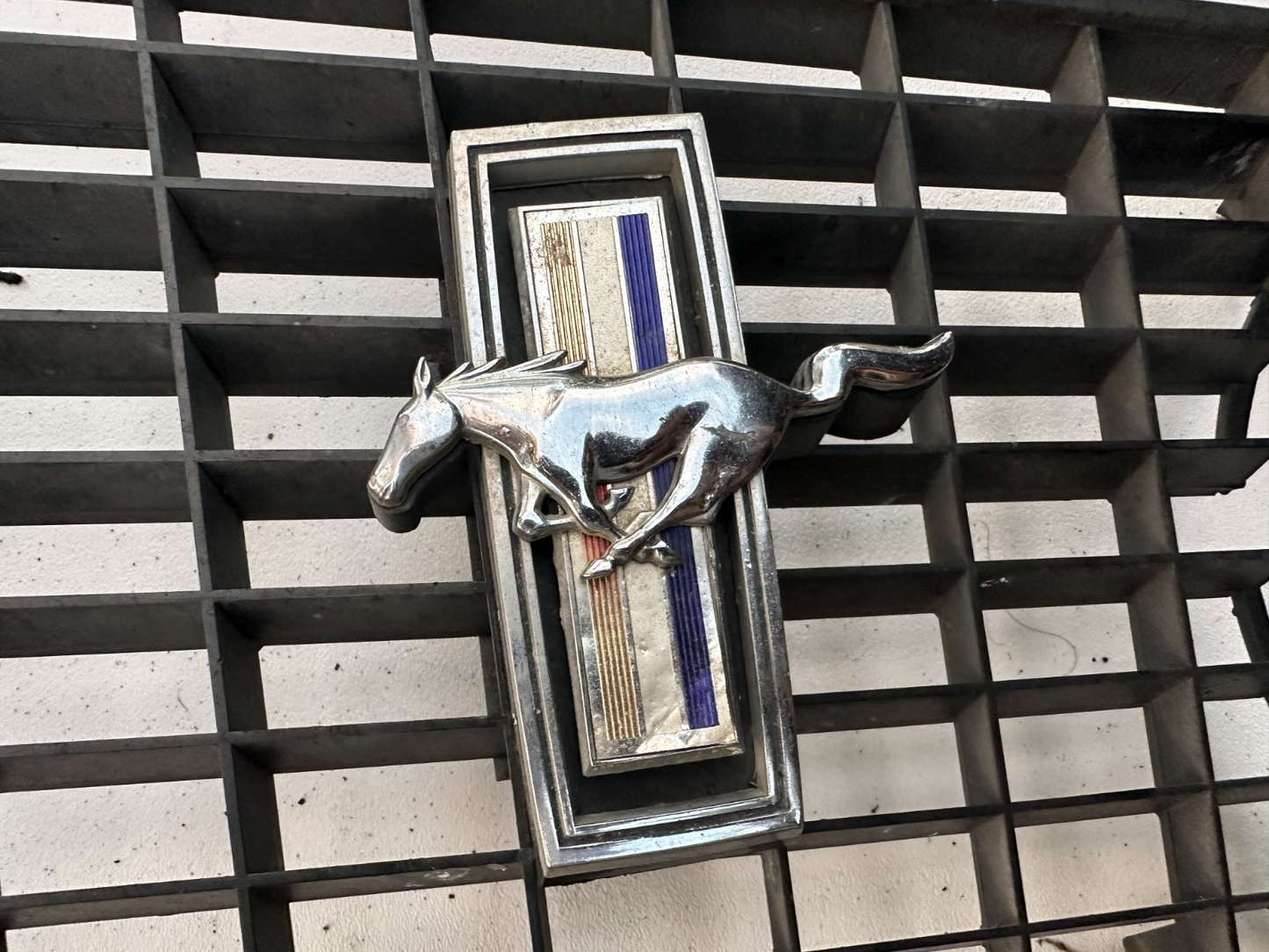 1969 OEM Ford Mustang Grille Black Original Ford W/ Bracket