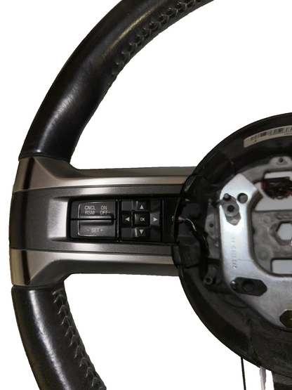 10-14 Ford Mustang Premium Leather Steering Wheel OEM W/ Switches And Wiring