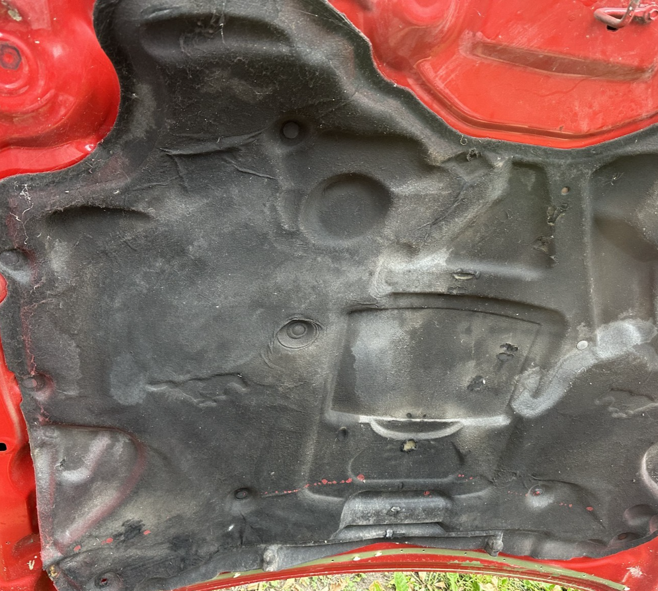 05-09 Ford Mustang Bright Red Hood Front W/ Hood Liner OEM