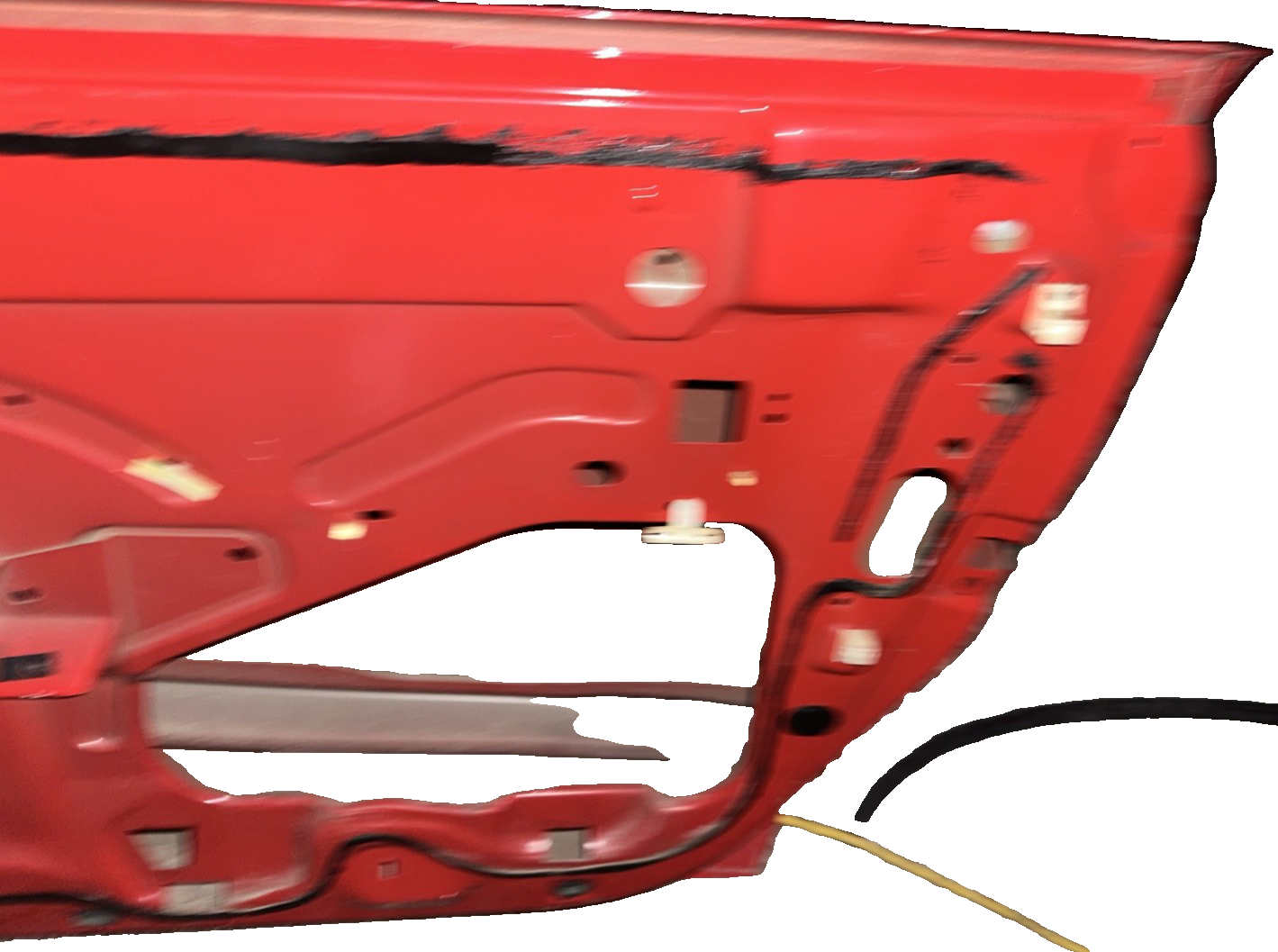 05-09 Ford Mustang Coupe Door Shell Bright Red W/ Stripe OEM RH Passenger