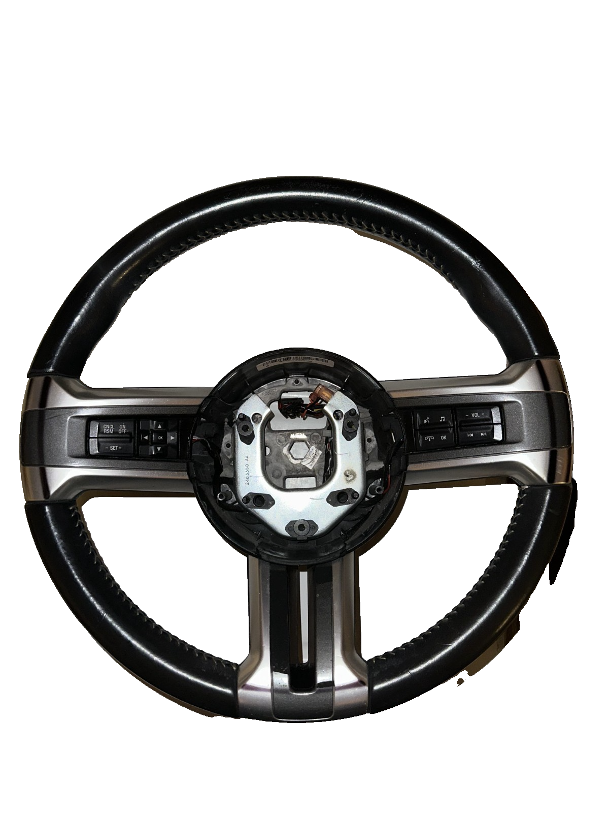 10-14 Ford Mustang Premium Leather Steering Wheel OEM W/ Switches And Wiring