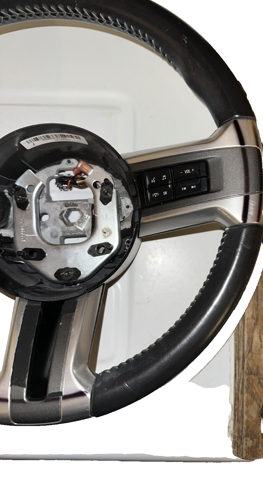 10-14 Ford Mustang Premium Leather Steering Wheel OEM W/ Switches And Wiring