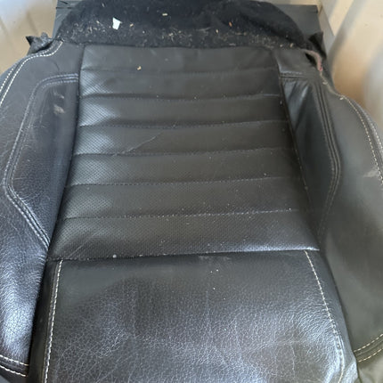 10-14 Mustang V6/GT Passenger Lower Seat Skin Cover Black Leather RH Used