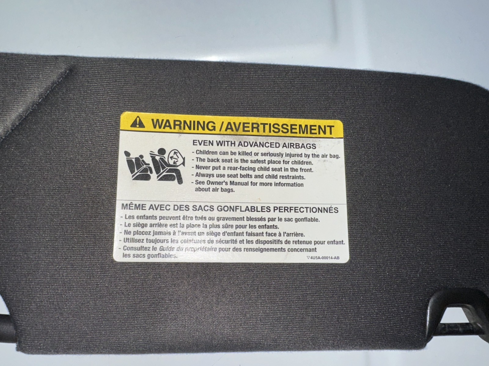 05-09 Ford Mustang Coupe Sun Visor RH LH Driver Passenger Side OEM Black Cloth