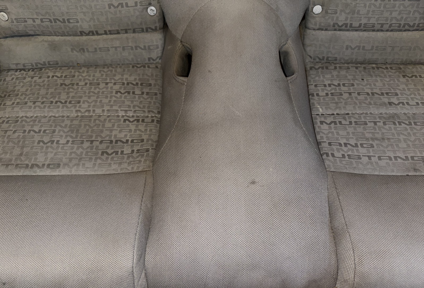05-09 Ford Mustang Dove Grey Cloth Rear Seat Bottom OEM