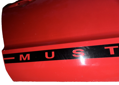 05-09 Ford Mustang Coupe Door Shell Bright Red W/ Stripe OEM RH Passenger