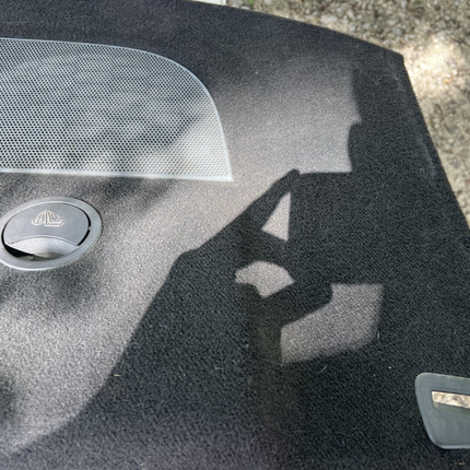 05-09 Ford Mustang Upper Trunk Rear Deck Carpet Black Speaker Trim Panel OEM